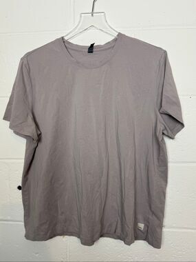 Vuori Women's Crew Neck Tee Blush Lavender Gray Short Sleeve T-Shirt Large